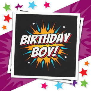 Guardanapo De Papel Hero Book Hero Birthday Boy
