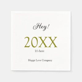 Guardanapo De Papel Hey it's new year add year gold black simple. Mini