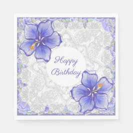 Guardanapo De Papel Hibiscus & lace BLUE