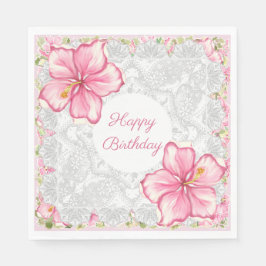 Guardanapo De Papel Hibiscus & Lace PINK