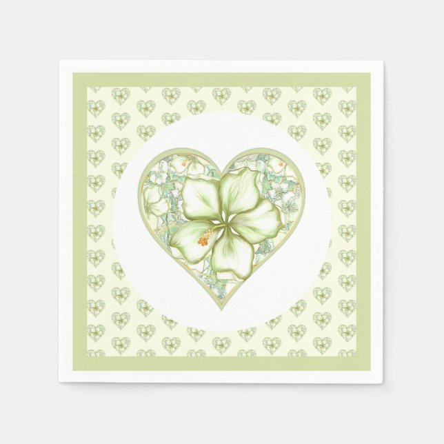 Guardanapo De Papel Hibiscus & lace WHITE (Frente)