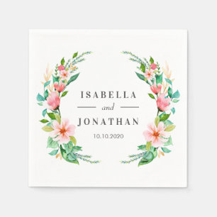Guardanapo De Papel Hibiscus tropical Casamento tropical Personaliza