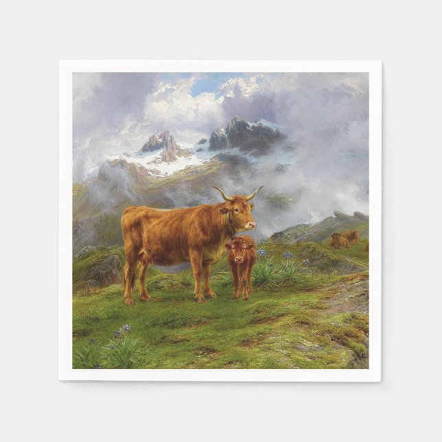 Guardanapo De Papel Highland Cattle (por Rosa Bonheur) (Frente)