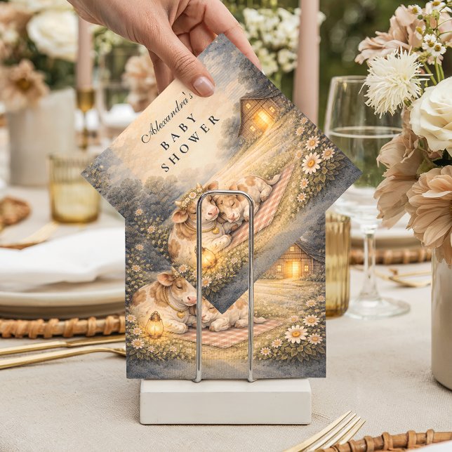 Guardanapo De Papel Highland Cow Meadow Baby Shower (Criador carregado)