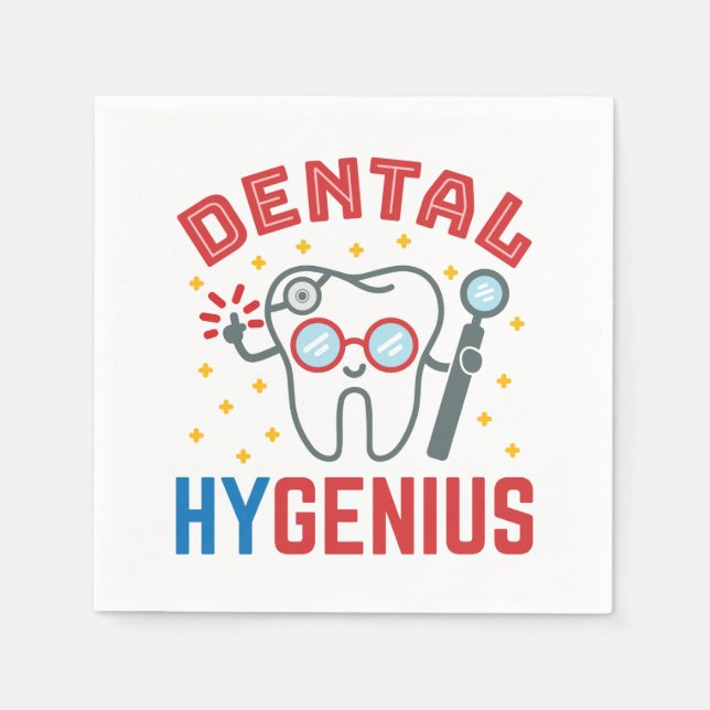 Guardanapo De Papel Higienismo Dental Higienista RDH Apreciação Engraç (Frente)