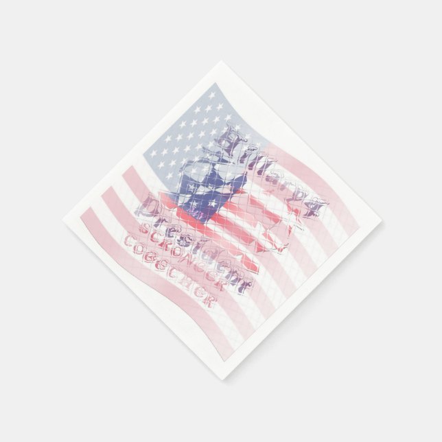 Guardanapo De Papel Hillary USA Flag Country Napkins (Canto)