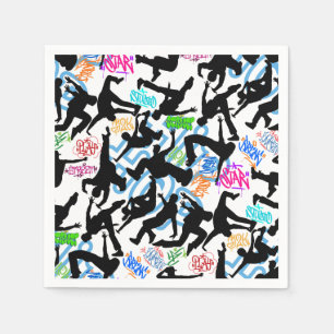 Guardanapo De Papel HipHop 50. Padrão de dança