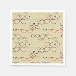 Guardanapo De Papel Hipster de Eyeglass Retroativo