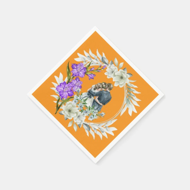 Guardanapo De Papel História de amor eterna laranja (Canto)