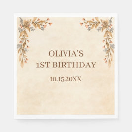 Guardanapo De Papel História vintage para primeiro aniversário