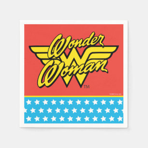 Guardanapo De Papel HISTÓRIAS EM QUADRINHOS DC   Logotipo da Mulher M