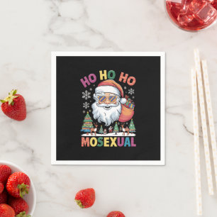 Guardanapo De Papel Ho Ho Homossexual Papai noel de Natal