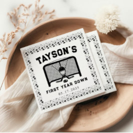 Guardanapo De Papel Hockey Primeiro Ano em Papel de primeiro aniversar