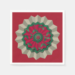 Guardanapo De Papel Holiday Rosette Holly