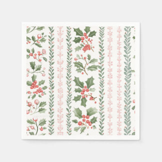 Guardanapo De Papel Holly and Ivy Stripe