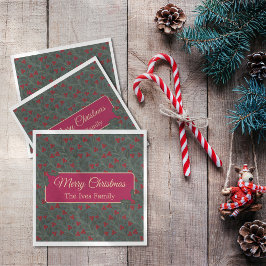 Guardanapo De Papel Holly Berries Christmas