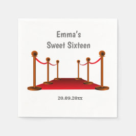 Guardanapo De Papel Hollywood Red Carpet 16th Qualquer Livro de Aniver