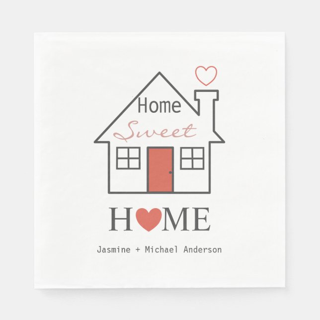 Guardanapo De Papel Home Sweet Home personalizado (Frente)