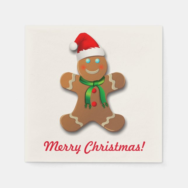 Guardanapo De Papel Homem de Gingerpão personalizável (Frente)