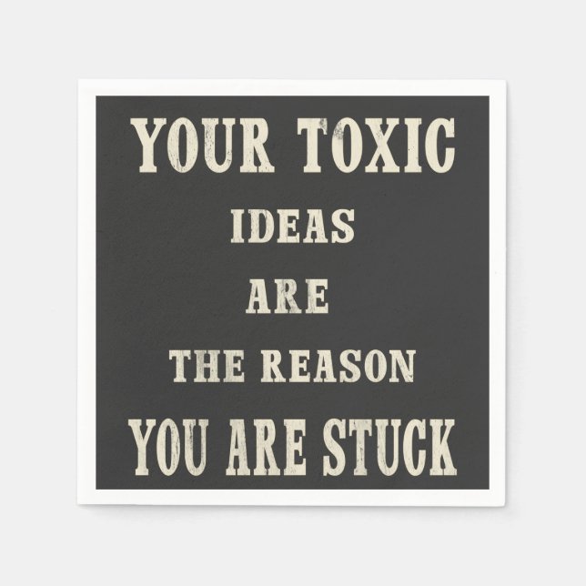 Guardanapo De Papel Homens Novidade Camisa Negra Citação Clássica (Frente)