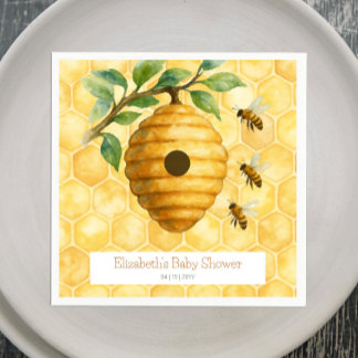 Guardanapo De Papel Honeybee Hive Chá de fraldas