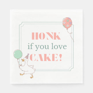 Guardanapo De Papel Honk if you love cake dessert napkin