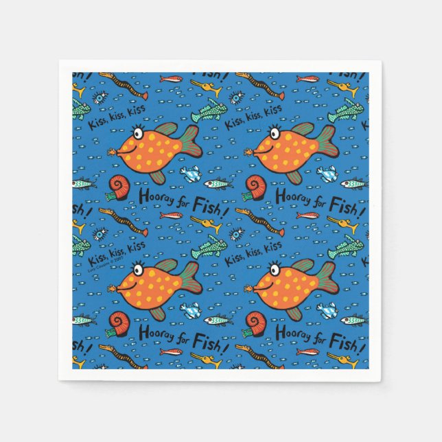 Guardanapo De Papel Hooray For Fish Patterno (Frente)