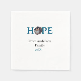 Guardanapo De Papel Hope blue holidays bold letter kids photo name yea