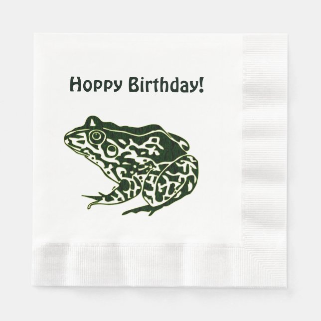 Guardanapo De Papel Hoppy Birthday Sapo (Frente)