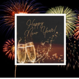 Guardanapo De Papel Hora da festa! Feliz ano novo Napkins