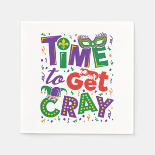 Guardanapo De Papel Hora de pegar mardi gras de lagosta