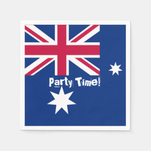 Guardanapo De Papel Hora do Partido da Bandeira Australiano