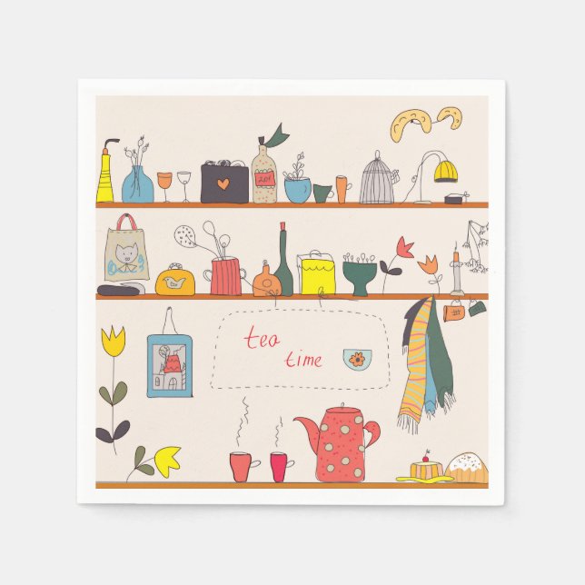 Guardanapo De Papel Hora do Tea da Cozinha (Frente)