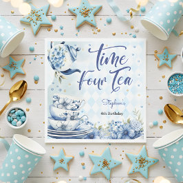 Guardanapo De Papel Hora quatro, quarto aniversário para crianças