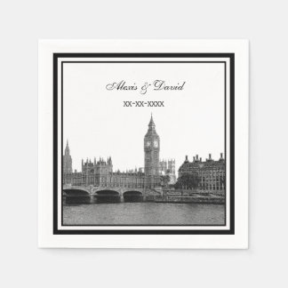 Guardanapo De Papel Horizonte de Londres Gravado Quarto Casamento
