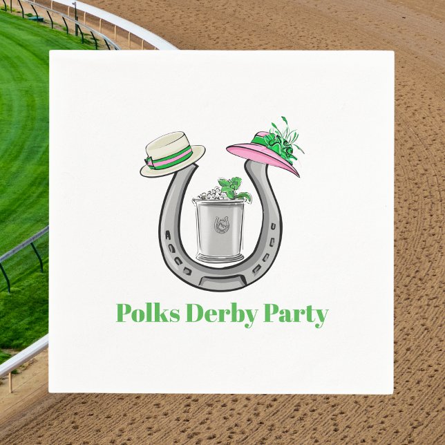 Guardanapo De Papel Horseshoe, Fancy Hats, Mint Julep Derby Custom (Criador carregado)