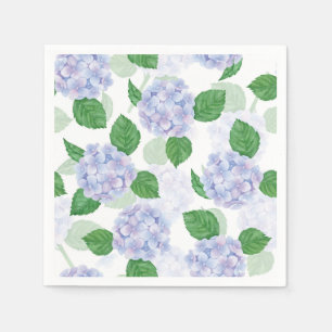 Guardanapo De Papel Hortênsia Floral Azul Papel