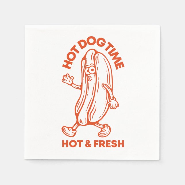 Guardanapo De Papel Hot Dog Time (Frente)