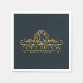Guardanapo De Papel Hotel Resort Branding Luxury Monograma