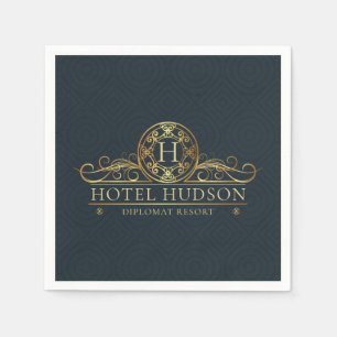 Guardanapo De Papel Hotel Resort Branding Luxury Monograma