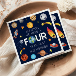 Guardanapo De Papel Houston Temos Uma Festa De Quarto Aniversário De Q