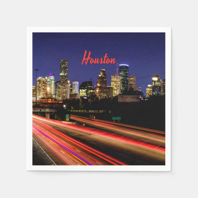 Guardanapo De Papel Houston Texas City Skyline (Frente)