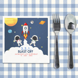 Guardanapo De Papel "Houston, We Have a Party!" Birthday boy