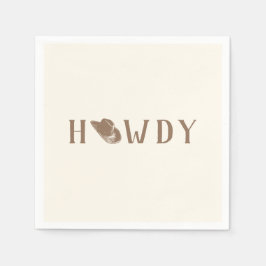 Guardanapo De Papel Howdy Hat My First Rodeo Birthday Neutral Party