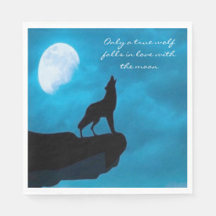 Guardanapo De Papel Howling Wolf Decoupage