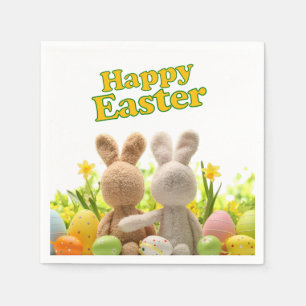 Guardanapo De Papel Hugging Bunnies - Felz pascoa