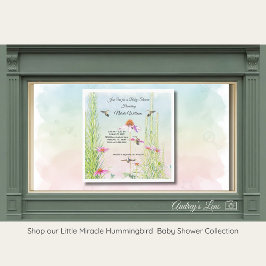 Guardanapo De Papel Hummingbird & Wildflower Baby Shower