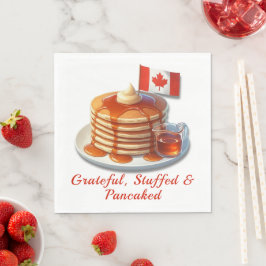 Guardanapo De Papel Humor de Ação de Graças Canadá | Panquecas de Mapl