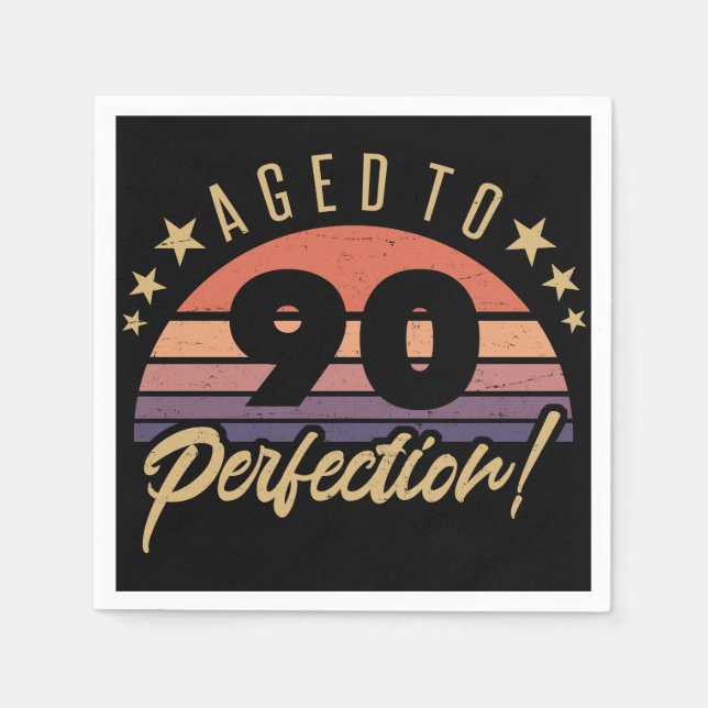 Guardanapo De Papel Humor de Aniversário de 90 (Frente)