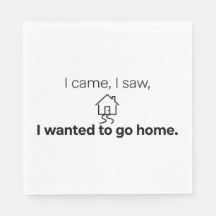 Guardanapo De Papel Humor de Introvertido Cheguei Vi Quis Ir Para Casa
